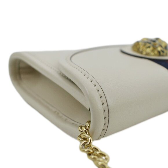 Gucci  Rajah Mini Leather Chain Shoulder Bag White 573797 - Picture 4 of 11